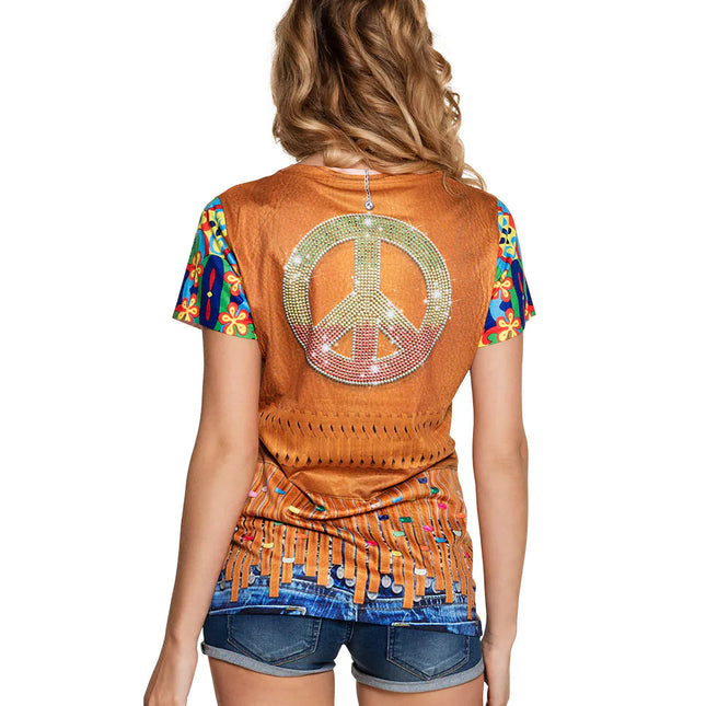 Camisa Hippie Foto Realista Señoras