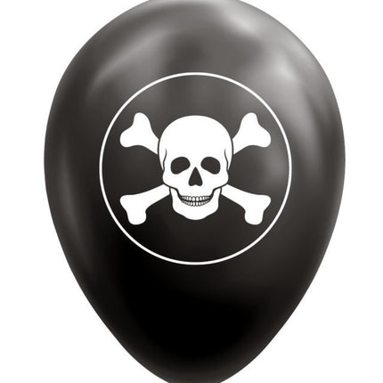 Globos Piratas Negros 30.5cm 8pcs