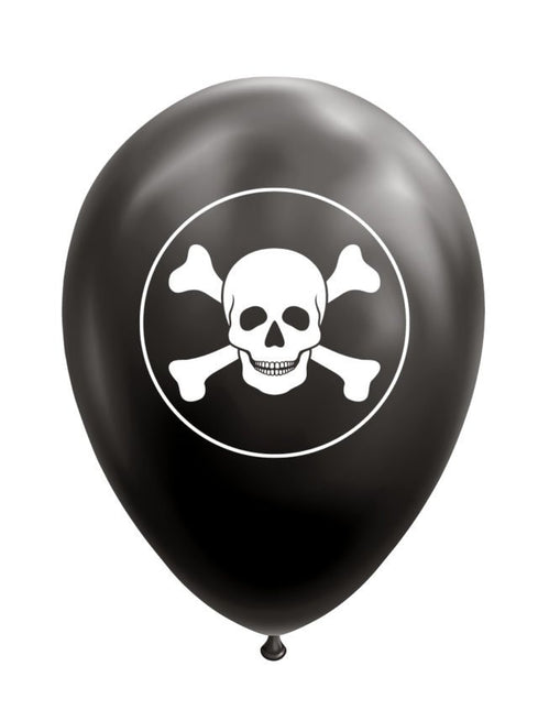 Globos Piratas Negros 30.5cm 8pcs