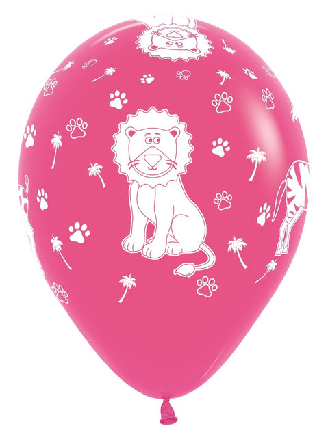 Globos Animales de la Selva Fashion Mix 30cm 25pcs