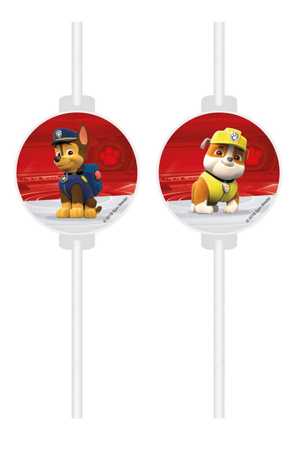 Paw Patrol Pajitas de Papel Decoración 4pcs