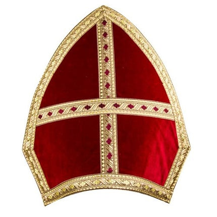 Sinterklaas Mitre Algodón Terciopelo