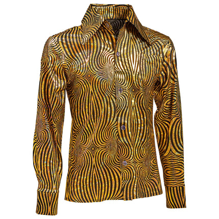 Blusa Disco 70S Oro Hombre