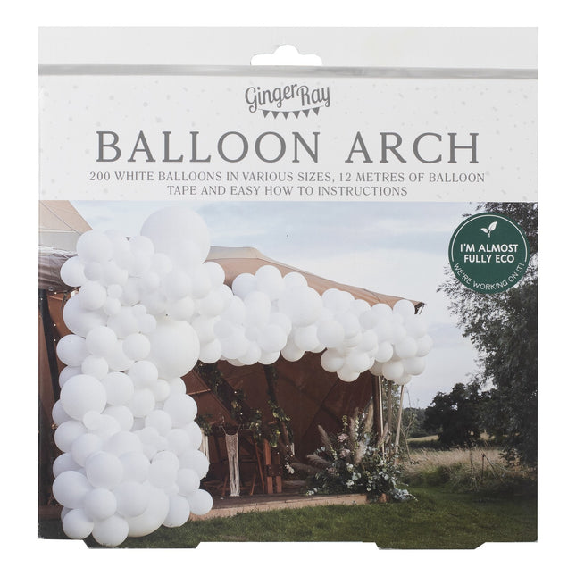 Arco de globo blanco XL DIY Set