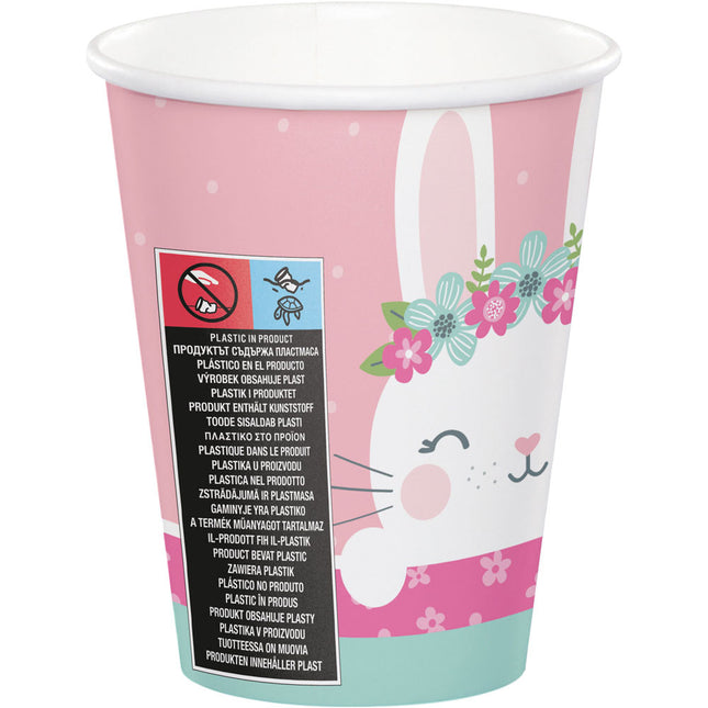 Tazas Conejo 256ml 8ud