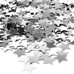 Confeti de mesa Estrella Plata 1cm 600uds