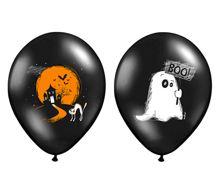 Globos de Halloween ¡Boo! 30cm 6pcs