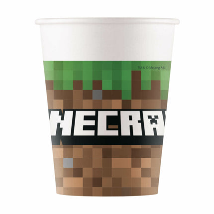 Vasos Minecraft 200ml 8uds.