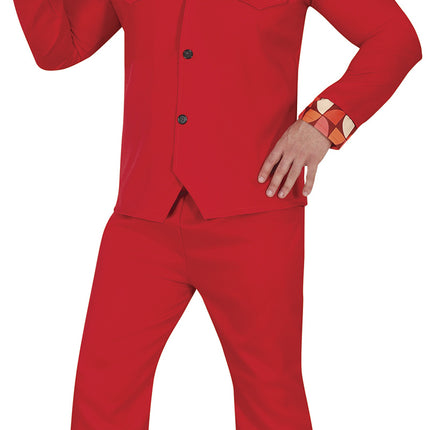 Traje Disco Rojo Hombre