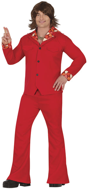 Traje Disco Rojo Hombre