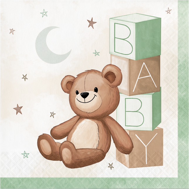 Servilletas Teddy Bear Baby 33cm 16pcs