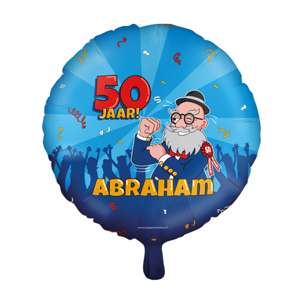 Globo de Helio Abraham Caricatura Vacío 30cm