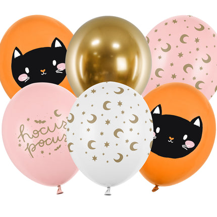 Globos de Halloween de colores 30cm 6pcs