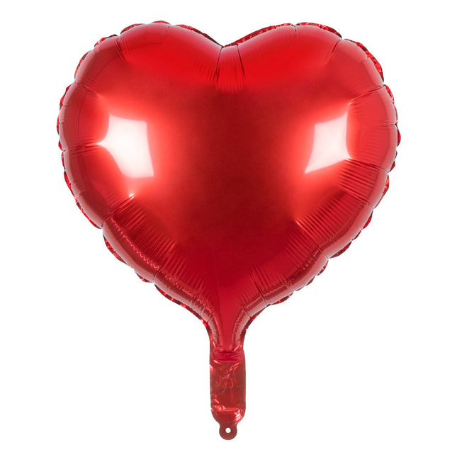 Globo de Helio Rojo Corazón Vacío 45cm