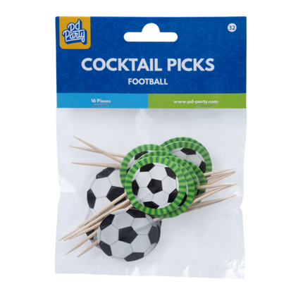 Palitos de cóctel de fútbol