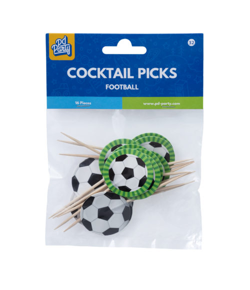 Palitos de cóctel de fútbol