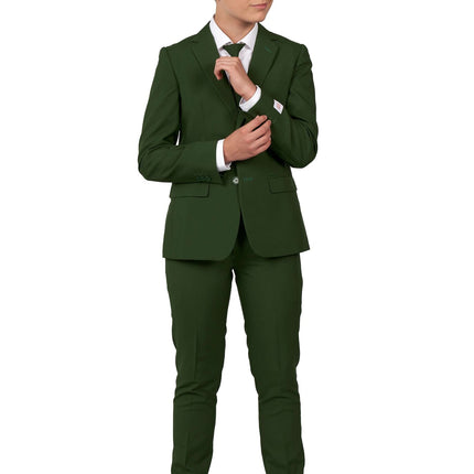 Traje Verde Oscuro Niño Adolescente OppoSuits