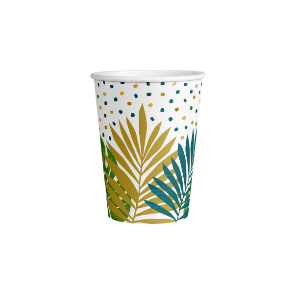 Tazas de hoja de palma 250ml 8ud