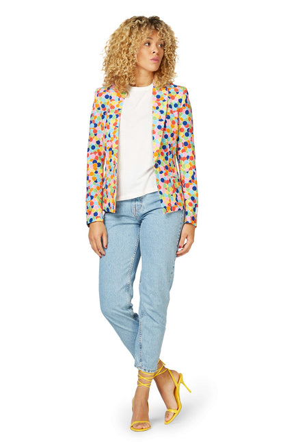 Blazer de confeti de fiesta para mujer OppoSuits