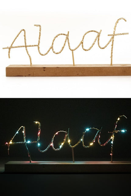 Estante Con Texto Alaaf Iluminado