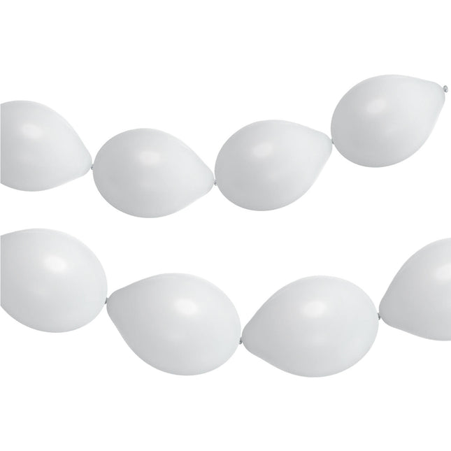 Guirnalda de globos blancos Coco Blanco 3m 8pcs