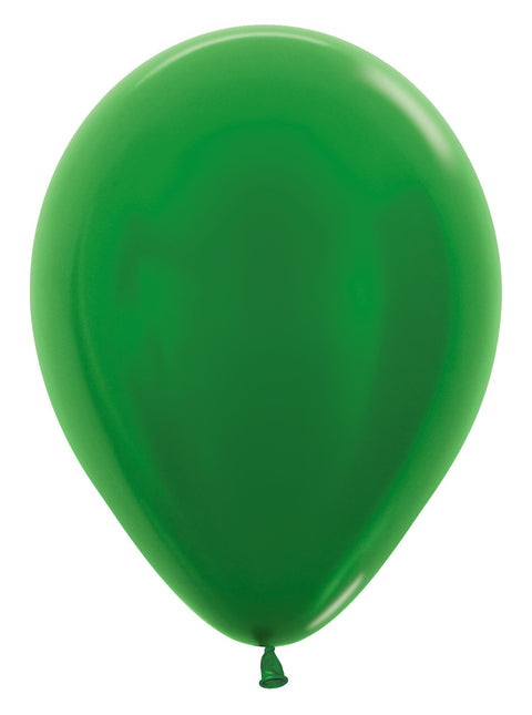 Globos Verde Metalizado 30cm 50pcs