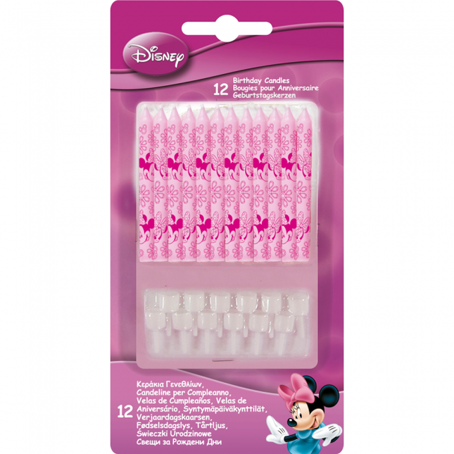 Minnie Mouse Velas para tarta 12pcs