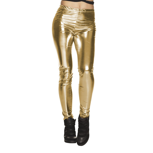 Legging oro metalizado L-XL