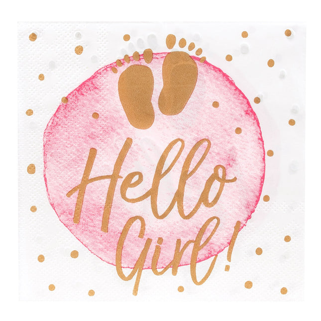 Servilletas Hello Girl Papel 33cm