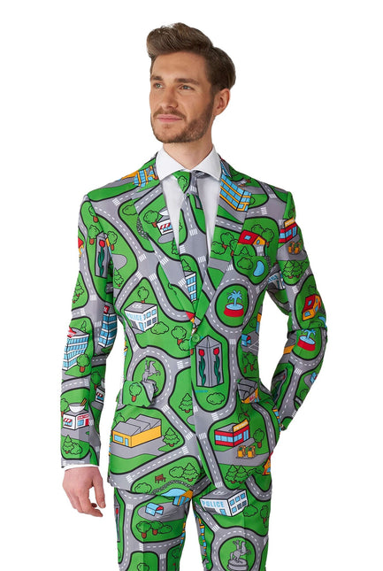 Alfombra de Juego Traje Verde Hombre Suitmeister