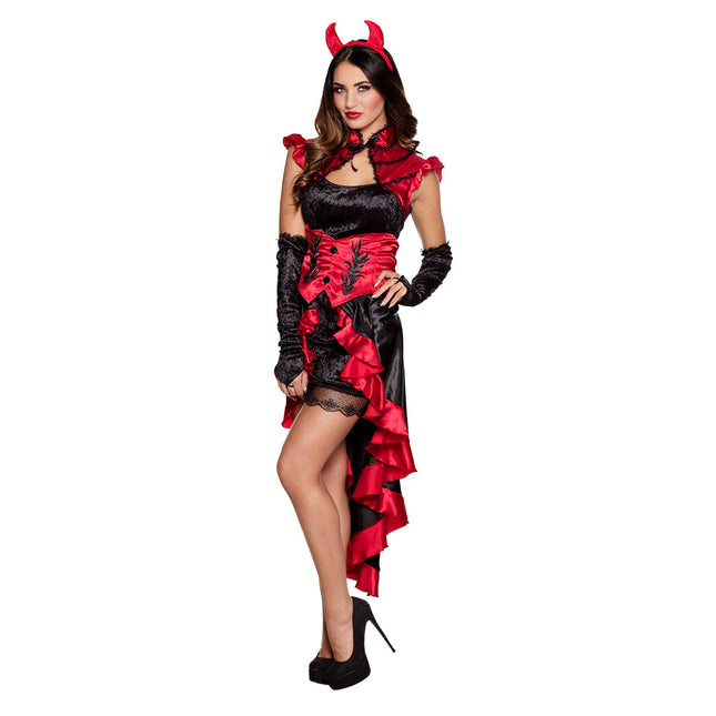 Halloween Disfraz de Diablo Negro Rojo