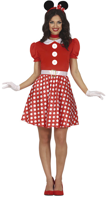 Disfraz de Minnie Mouse Rojo Blanco Mujer