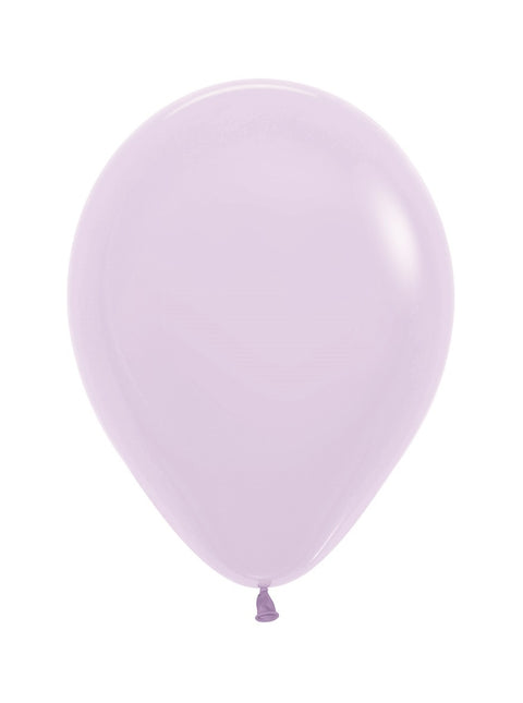 Globos Pastel Mate Lila 25cm 100pcs