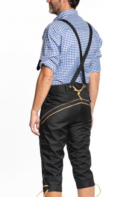 Lederhosen Lang Negro y Tirantes