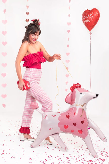 Foil balloon Poodle, 119x108 cm, mix - Partywinkel - 5904555011571