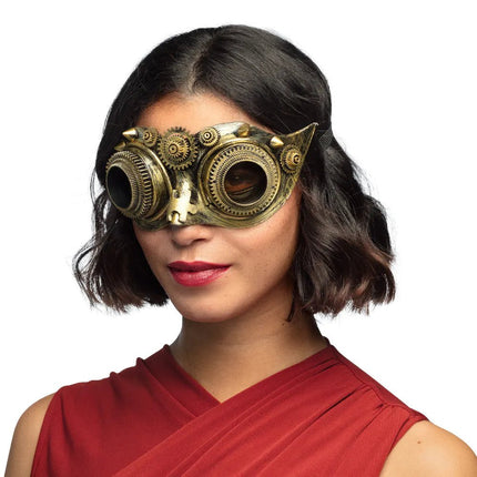 Gouden Oogmasker Steampunk - Partywinkel - 8712026545749