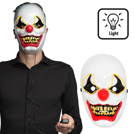 Halloween Masker Led Clown - Partywinkel - 8712026722850