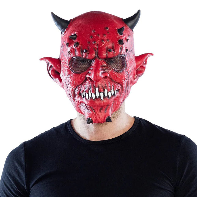 Halloween Masker Rood Creepy Duivel - Partywinkel - 8712026975980