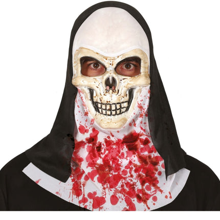 Halloween Masker Schedel Met Bloed - Partywinkel - 8434077200643