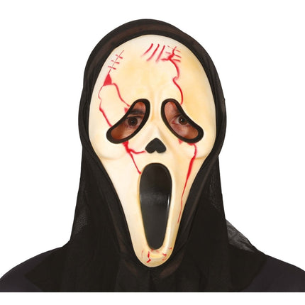 Halloween Masker Wit Bloody Killer - Partywinkel - 8434077200599