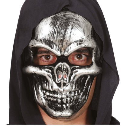 Halloween Masker Zilver Schedel - Partywinkel - 8434077200520