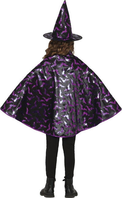 Halloween Verkleedset Kind Heksen Cape En Hoed 50cm - Partywinkel - 8434077190104