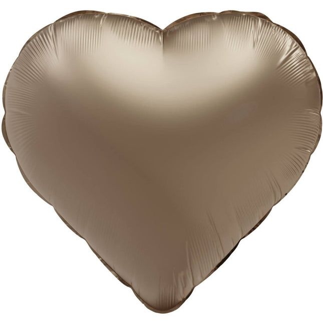 Hart Helium Ballon Goud Leeg 45cm - Partywinkel - 8714572106108