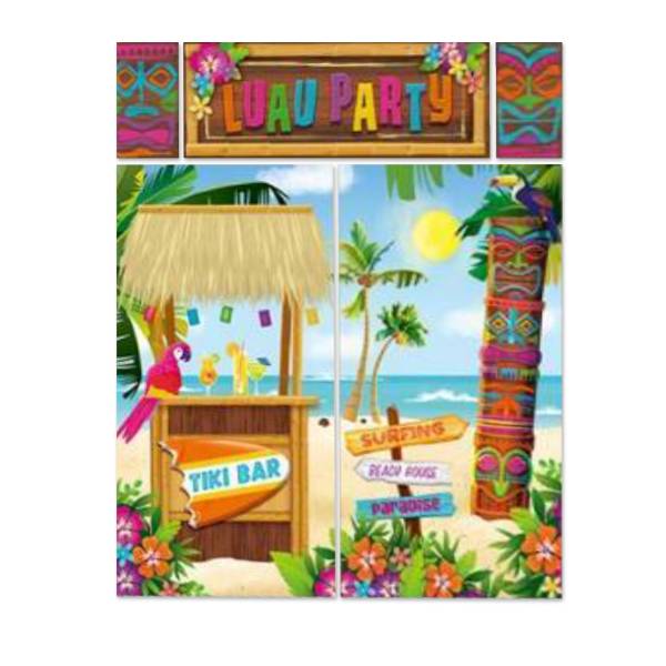 Hawaii Wanddecoratie Bar 5 delig - Partywinkel - 013051482473