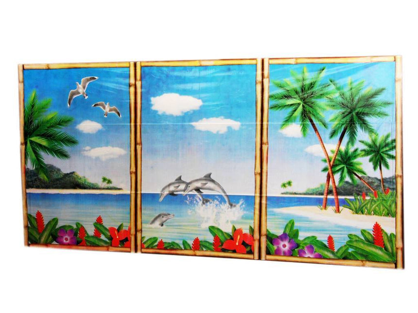 Hawaii Wanddecoratie Deluxe 3 delig - Partywinkel - 048419523031