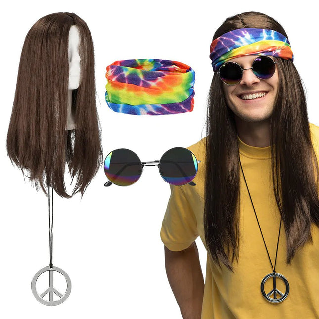 Hippie 60S Accessoireset 4 delig - Partywinkel - 8712026332172