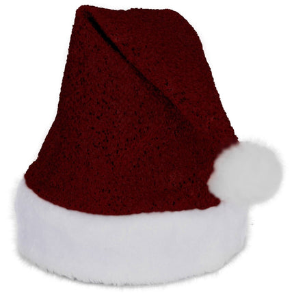 Kerstmuts Rood Glitter 58cm - Partywinkel - 8714572660969