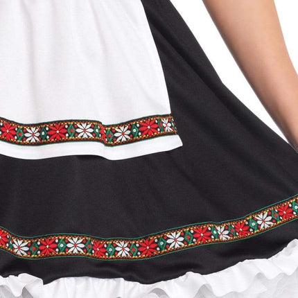 Rojo Negro Vestido Dirndl Oktoberfest Señoras Leg Avenue