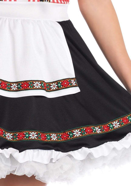 Rojo Negro Vestido Dirndl Oktoberfest Señoras Leg Avenue