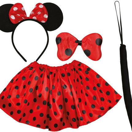 Minnie Mouse Accessoireset Zwart Rood - Partywinkel - 8434077270776